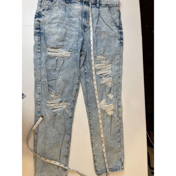 SO Womens Vintage 1990s Jeans Mom High Rise Straight Leg Distressed Blue 13/31W - Picture 5 of 10